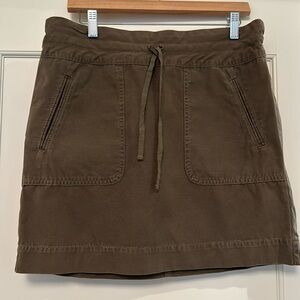 J Crew army green mini skirt